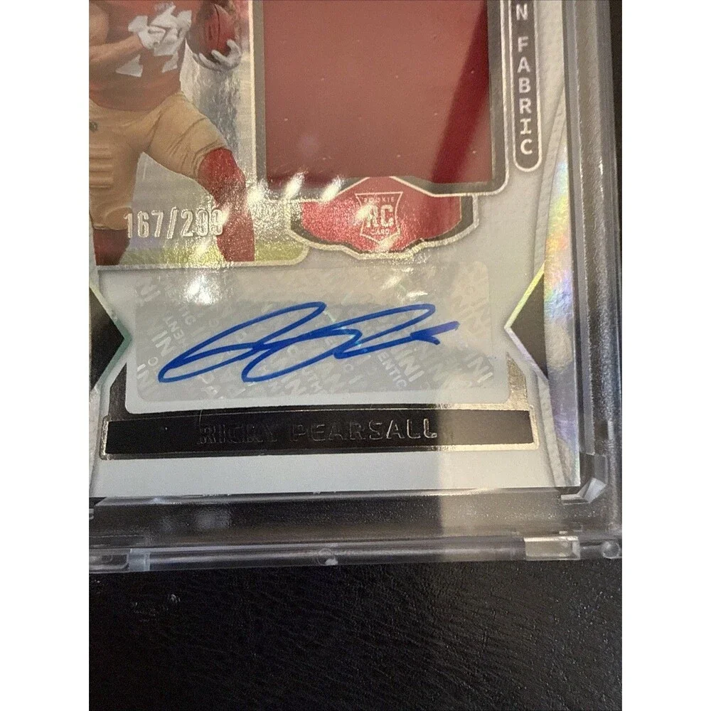 2024 Panini Certified Ricky Pearsall Freshman Fabric RC Patch Auto#'d/299